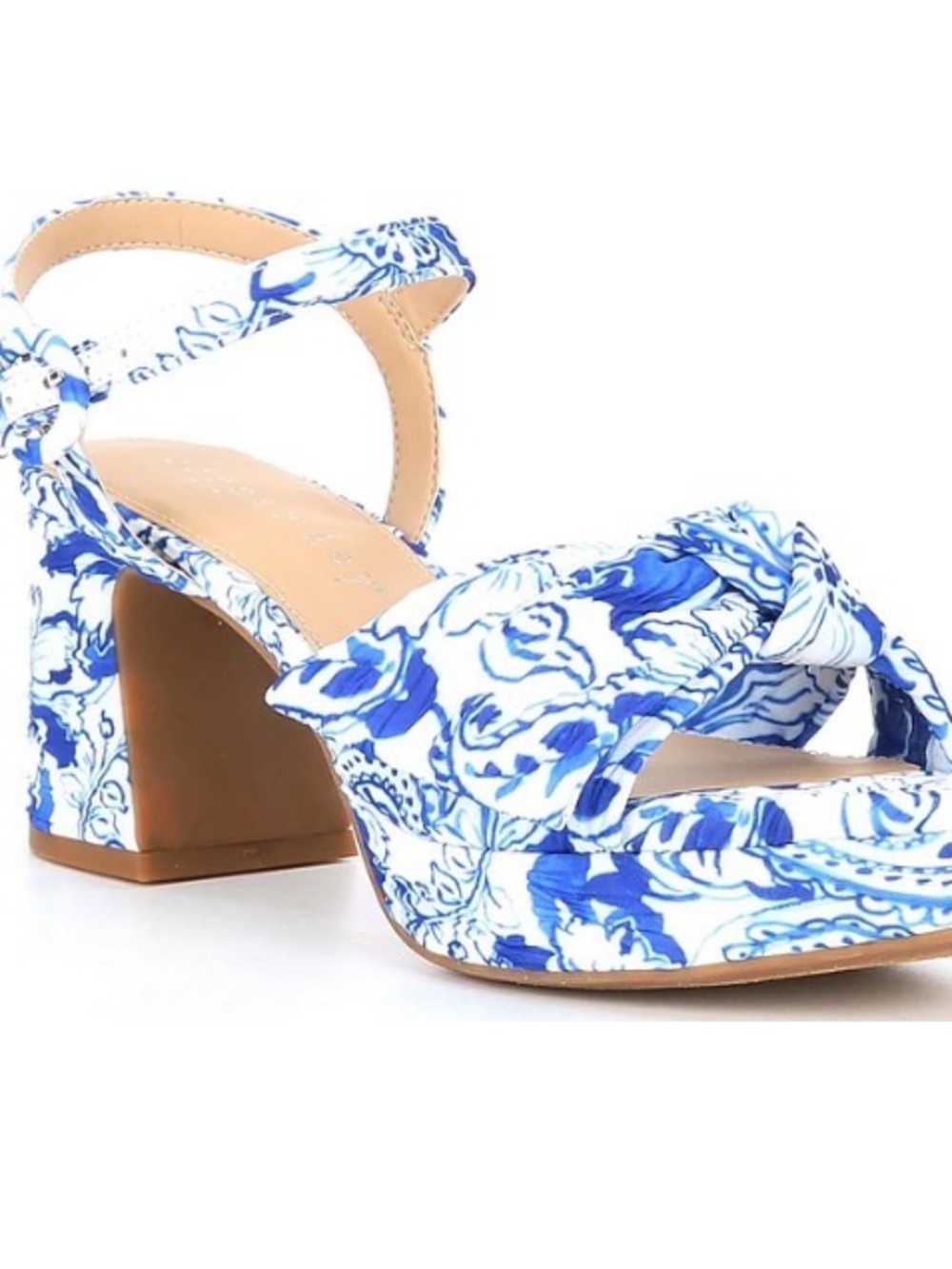 NWT Copper Key Lux Chiffon Bow Family Matching Platform Dress Sandals